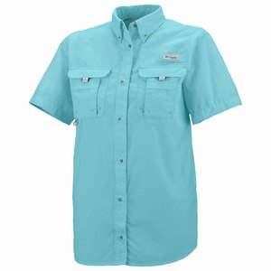 Columbia PFG Bahama™ Shortärmad Skjorta Dam LjusBlå (RCXNB6891)